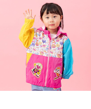 総柄切り替えカラフルブルゾン