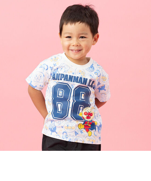 総柄ナンバー半袖Tシャツ