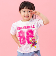 総柄ナンバー半袖Tシャツ