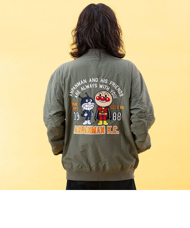 アンパンマンばいきんまん刺繍MA-1　大人