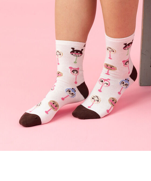 ペロペロチョコ総柄ソックス　大人