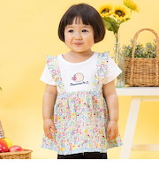 お花総柄ドッキングチュニック