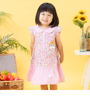 ひょっこりアップリケワンピース