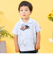 アンパンマンアップリケボタン半袖シャツ