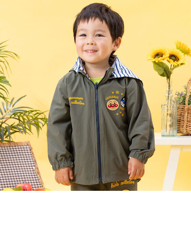 アンパンマンばいきんまんフード取り外しリバーシブルジャケット