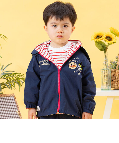 アンパンマンばいきんまんフード取り外しリバーシブルジャケット