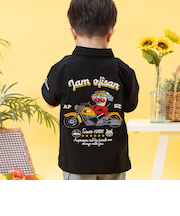 ジャムおじさんバイク刺繍シャツ