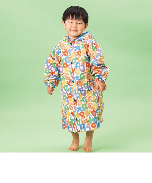 総柄レインコート