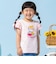 袖フリルシェル柄アップリケTシャツ