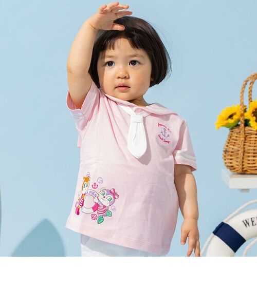 ドキンちゃん コキンちゃんマリンセーラーTシャツ｜アンパンマンキッズ