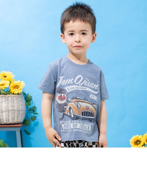 ジャムおじさんクラシックカー柄Tシャツ