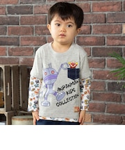 袖取り外しポケット長袖Tシャツ