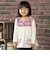 総柄切替アップリケTシャツ