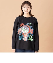 ばいきんまんスプレーアート長袖Tシャツ 大人