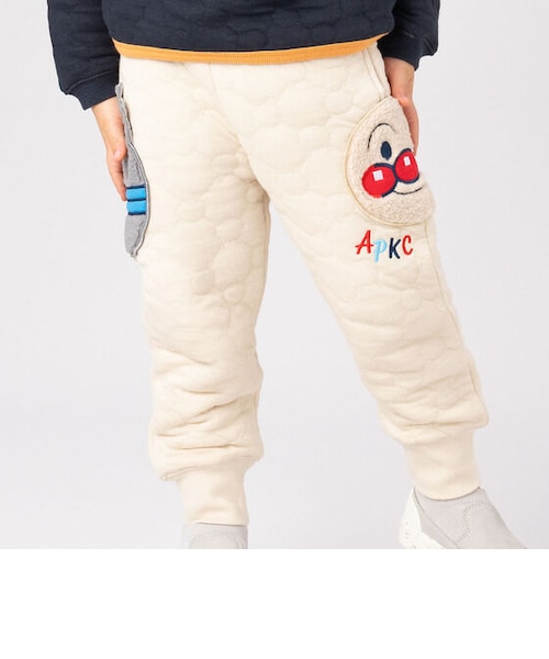 アンパンマンキッズコレクション　キルティングプルオーバー　ズボン　上下セット ばいきんまん ドキンちゃん柄キルトスウェットパンツ｜アンパンマン