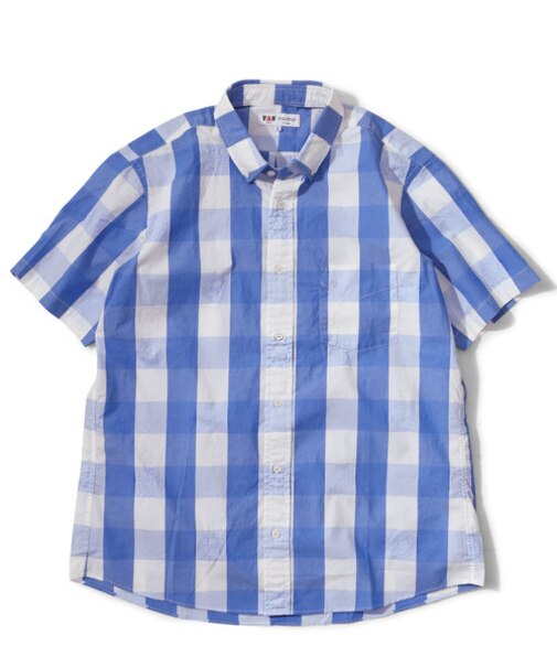 ショートBDシャツ＜ブロックチェック＞