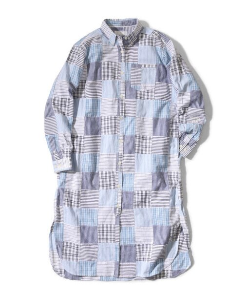 サックスパッチワークシャツワンピース＜ウィメンズ＞