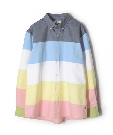 ショートBDシャツ<マルチボーダー>