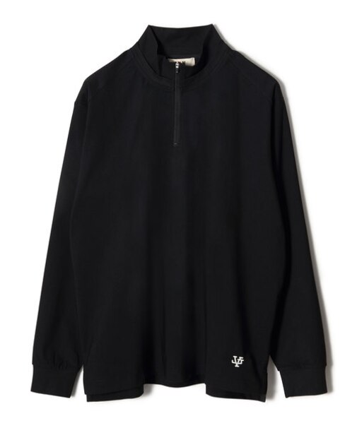 ハーフジップロングスリーブTシャツ＜ストレッチ＞