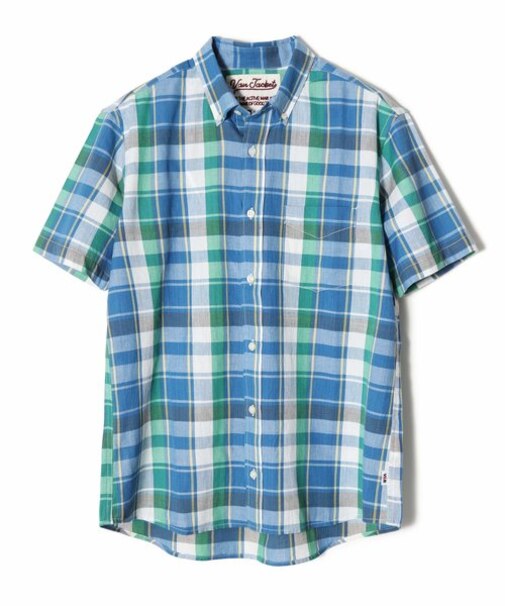 ショートBDシャツ＜マドラスチェック＞