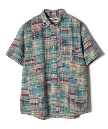 ショートBDシャツ＜パッチワークマドラス＞