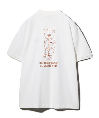 ポロシャツ＜ベアプリント＞＜鹿の子＞