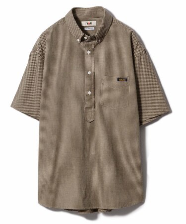 プルオーバーシャツ＜ミニギンガム＞＜リラックスフィット＞