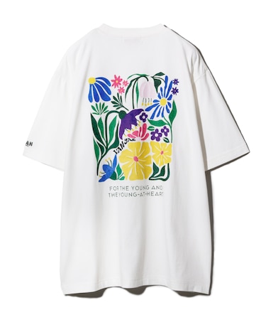 プリント刺繍Tシャツ＜フラワー＞