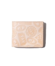 二つ折り財布<ヌメ革総柄>