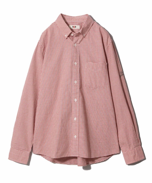 ショートBDシャツ<カラーギンガムチェック>