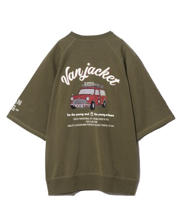 半袖トレーナー＜ミニ裏毛＞＜5分袖＞＜カーグラフィック＞