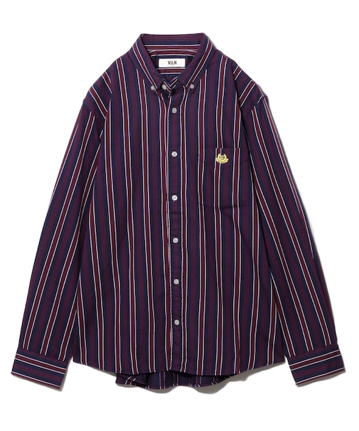 ショートBDシャツ<アイビーストライプ>