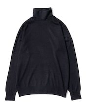 タートルネックセーター<エルボーパッチ>