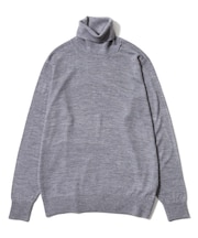 タートルネックセーター<エルボーパッチ>