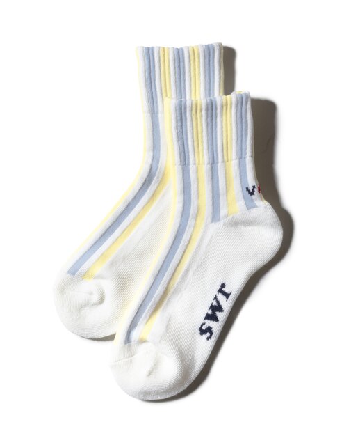 ハイカットストライプソックス＜裏パイル＞＜ウィメンズ＞