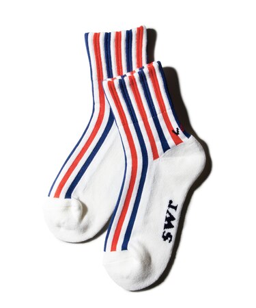 ハイカットストライプソックス＜裏パイル＞＜ウィメンズ＞