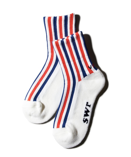 ハイカットストライプソックス＜裏パイル＞＜ウィメンズ＞