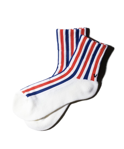 ハイカットストライプソックス＜裏パイル＞