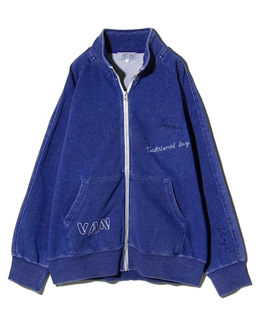 スタンドジップアップトレーナー＜刺繍＞＜インディゴコレクション＞