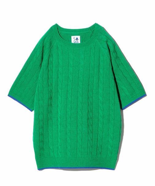 ケーブル半袖ニット ＜VAN×Shower CLUB＞ ＜ウィメンズ＞