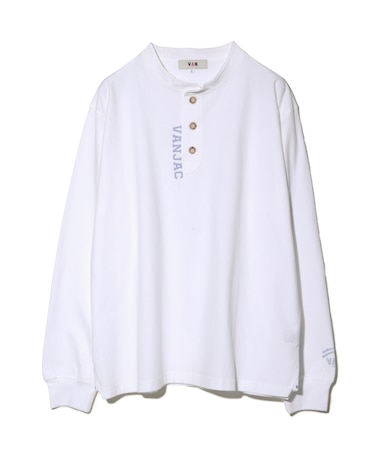 ヘンリーネックロングスリーブTシャツ