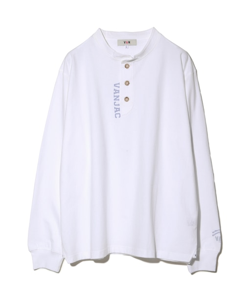 ヘンリーネックロングスリーブTシャツ