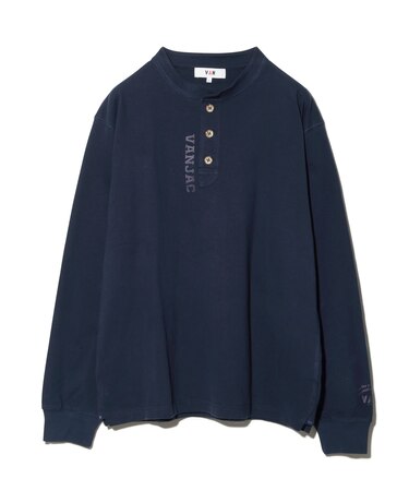 ヘンリーネックロングスリーブTシャツ