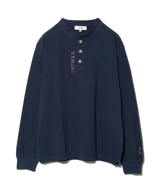 ヘンリーネックロングスリーブTシャツ
