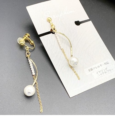 ウェーブチェーンイヤリング