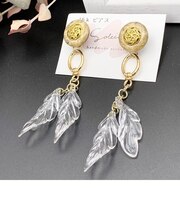 羽付き2wayピアス