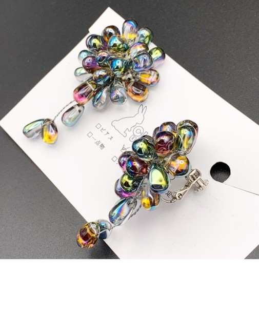 チェコビーズカラーイヤリング