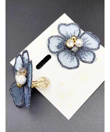 フラワーレースイヤリング