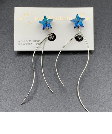 スワロフスキースターイヤリング