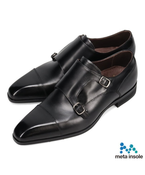 履くだけで『疲労回復』 madrasリカバリーシューズ　metaインソール 搭載 モンクストラップ ドレスシューズ M2713MT